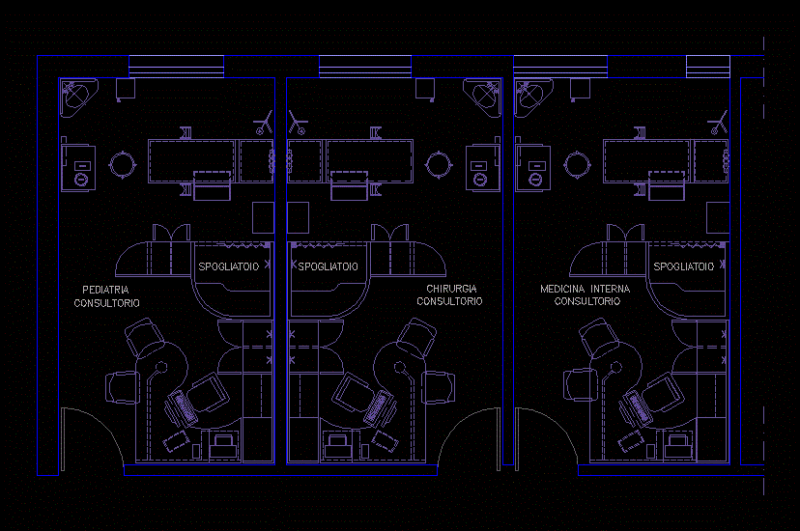 Surgeries DWG Plan for AutoCAD