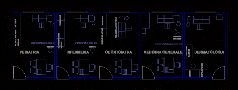 Surgeries Plant DWG Plan for AutoCAD