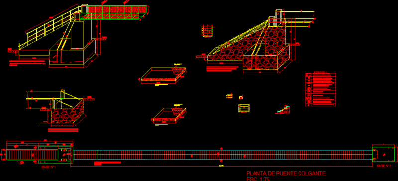 Suspension Bridge DWG Full Project for AutoCAD