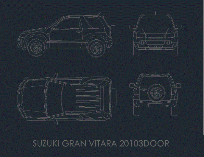Suzuki Grand Vitara 2012 DWG Block for AutoCAD