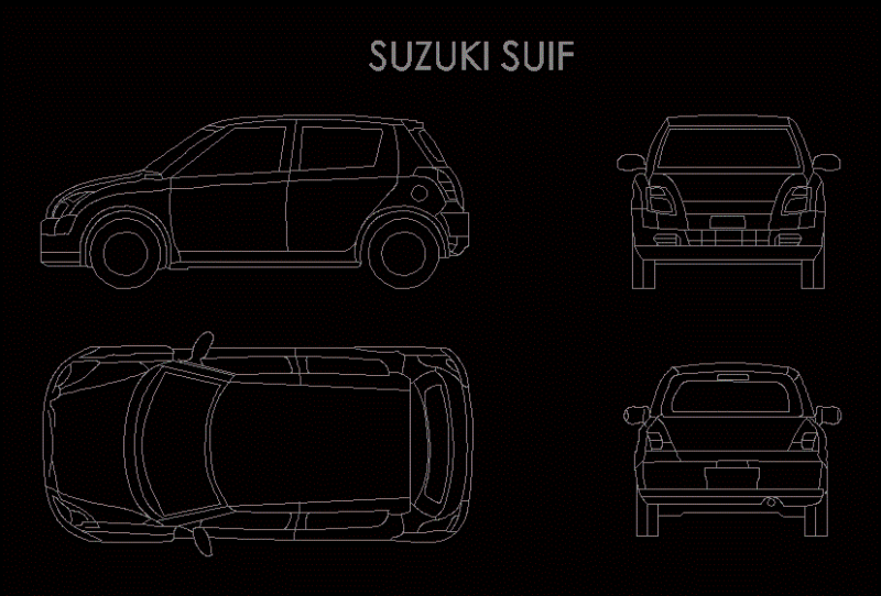 Suzuki Suift DWG Block for AutoCAD