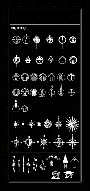 Symbol North DWG Block for AutoCAD