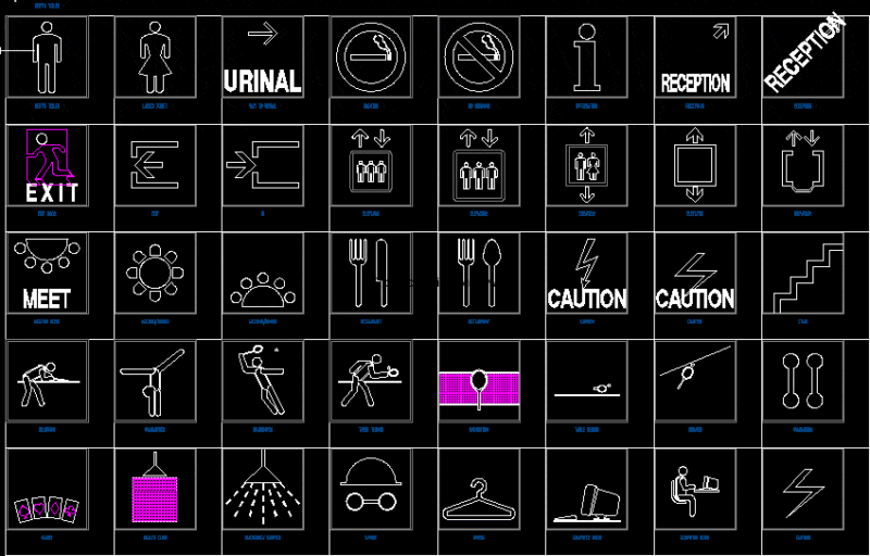 Symbols DWG Block for AutoCAD