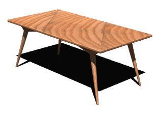 Rectangular wooden Table 3D DWG Model for AutoCAD