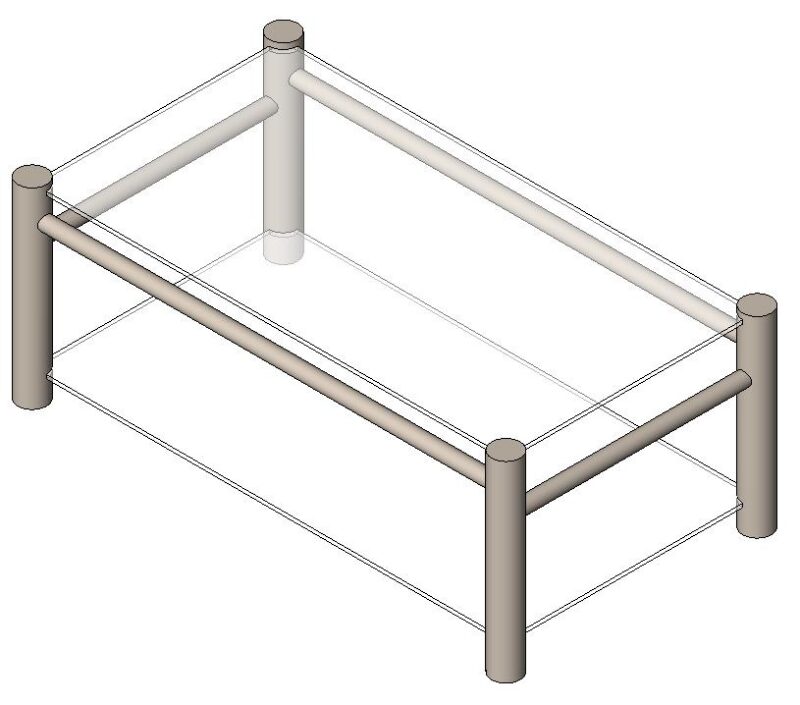 Table 3D DWG Model for AutoCAD