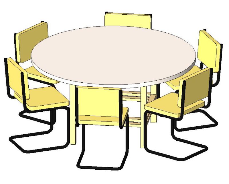 Table 3D DWG Model for AutoCAD