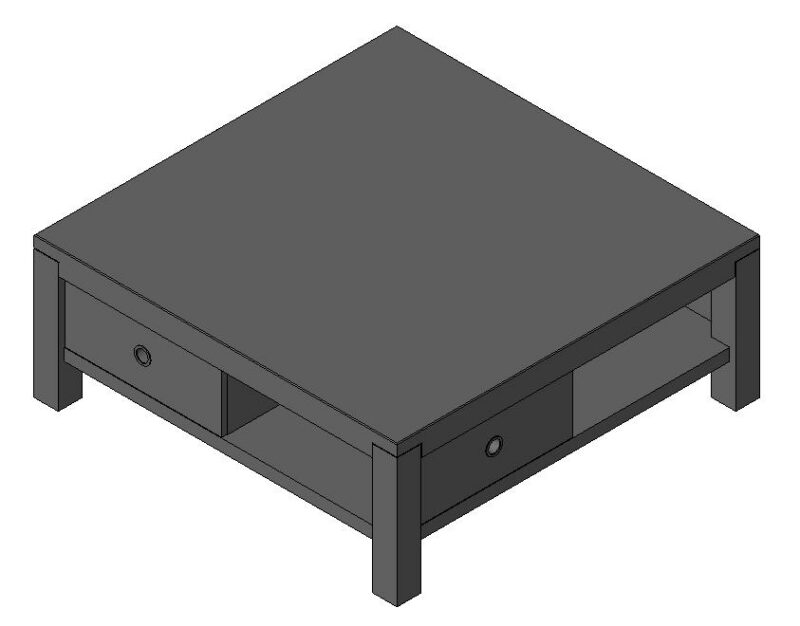 Table 3D DWG Model for AutoCAD
