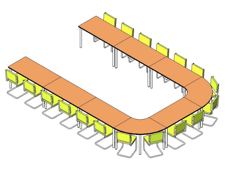 Table 3D DWG Model for AutoCAD