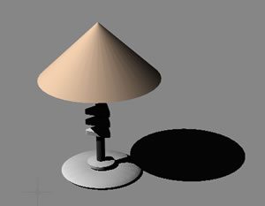 Conical Table Lamp 3D DWG Model for AutoCAD