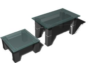 Rectangular and Square Glass Center Table 3D MAX Model for 3D Studio Max