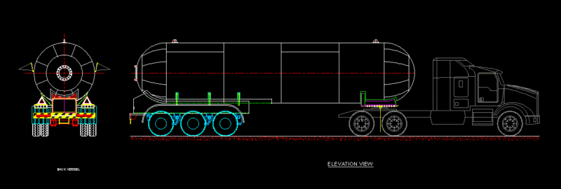 Tank Truck DWG Block for AutoCAD