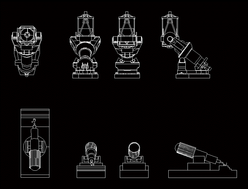 Telescope DWG Block for AutoCAD