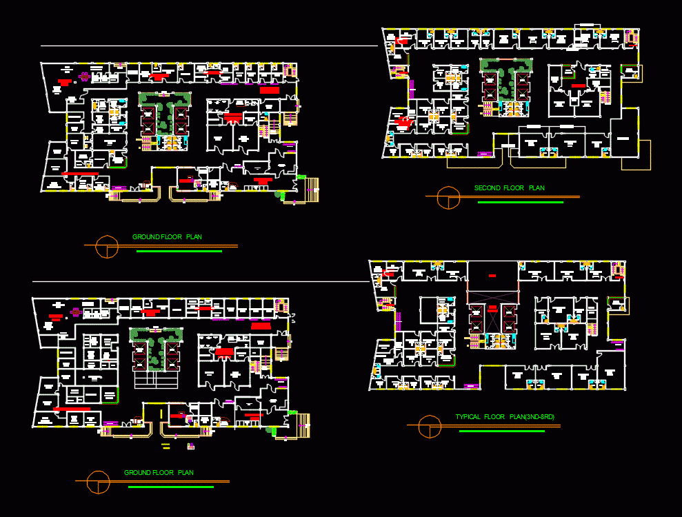 Tertiary Hospital DWG Section for AutoCAD Designs CAD