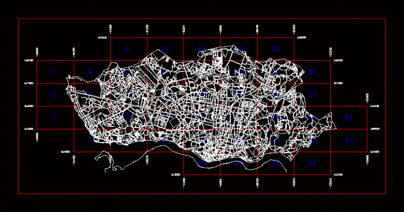 The Entire System Of Road City Of Oporto DWG Block for AutoCAD