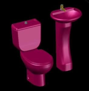 Toilet Gerson 3D DWG Model for AutoCAD