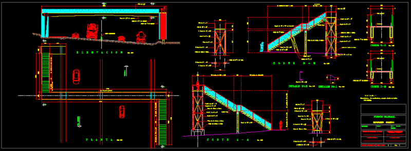 Toluca Footbridge DWG Section for AutoCAD