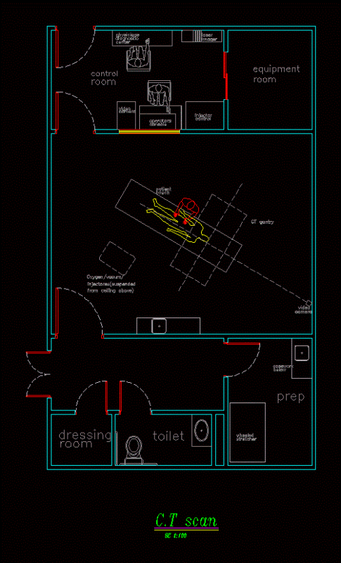 Tomography Ct Center DWG Block for AutoCAD