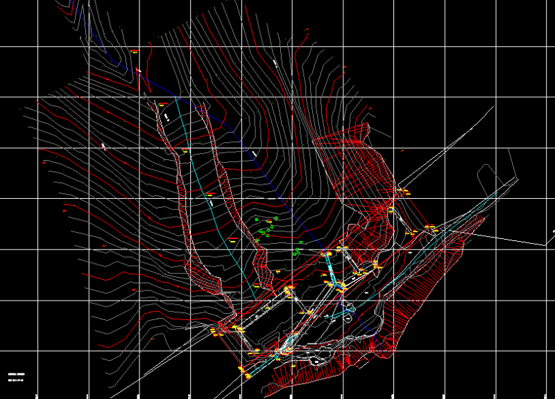 Topography–Viaduct, Comari, Brazil DWG Plan for AutoCAD