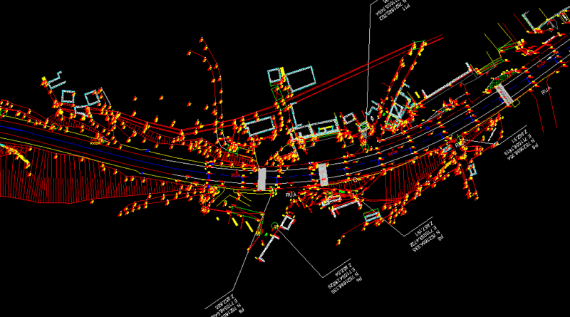 Topography–Viaduct, Prata , Brazil DWG Plan for AutoCAD