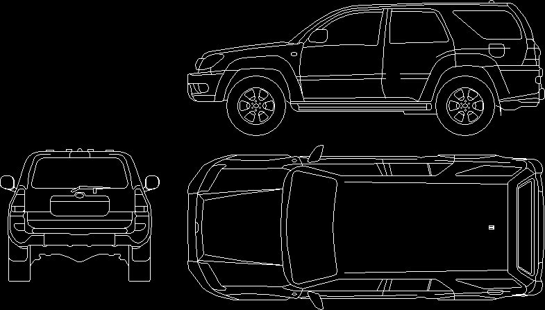 Toyota Car Views DWG Block for AutoCAD  Designs CAD
