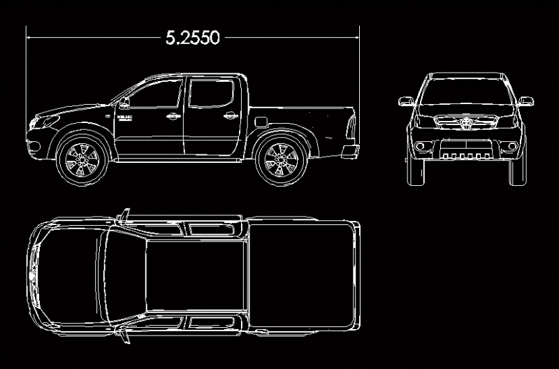 Toyota Hilux 2014 DWG Model for AutoCAD