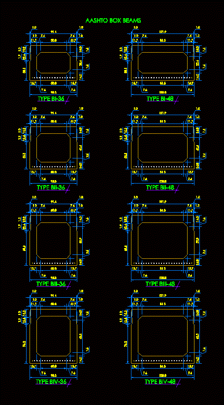 Trabes Box Type Dwg Section For Autocad Designs Cad