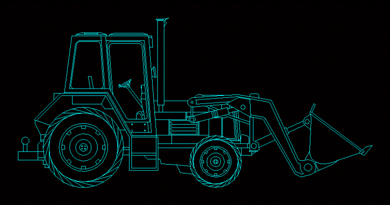 Tractor DWG Block for AutoCAD