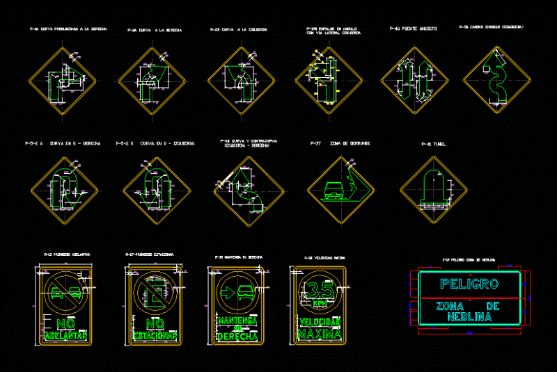 Traffic Signals DWG Detail for AutoCAD