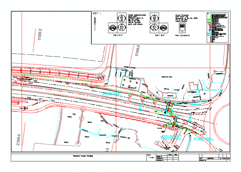 Traffic Signals Toucan Crossing 2D DWG Block for AutoCAD