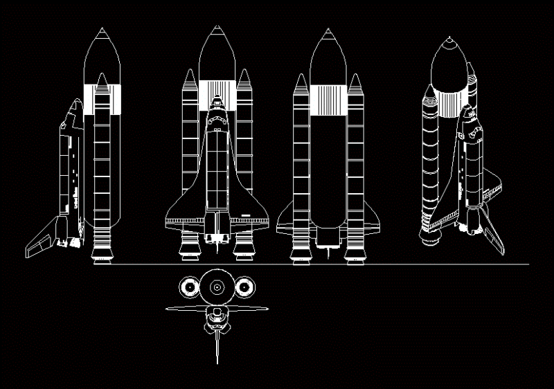 Transbordador Shuttle – Mk2 DWG Plan for AutoCAD