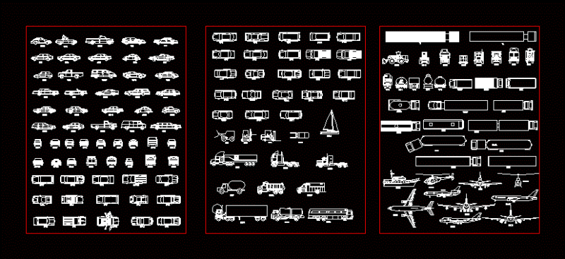 Transportation Various DWG Block for AutoCAD