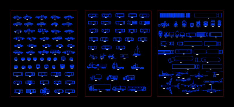 Transport Vehicles DWG Model for AutoCAD