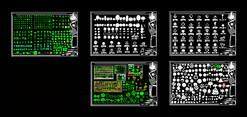 Trees and Shrubs 2D DWG Block for AutoCAD • Designs CAD