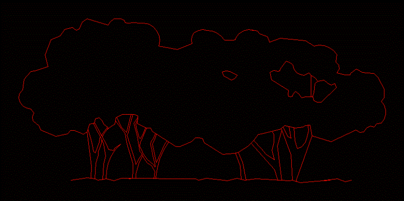 Trees 2D DWG Elevation for AutoCAD
