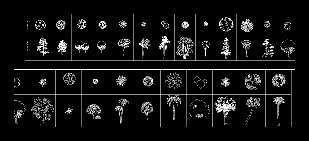 Trees 2D DWG Plan for AutoCAD
