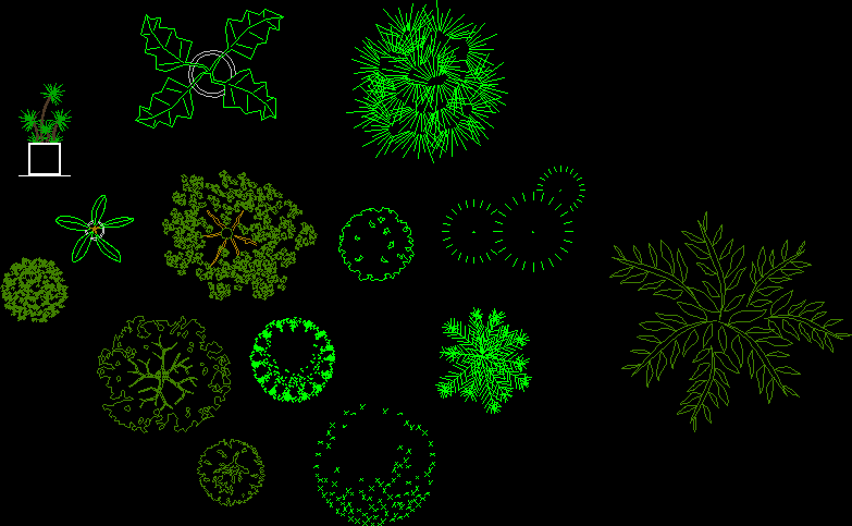 Trees And Plants DWG Block for AutoCAD • Designs CAD