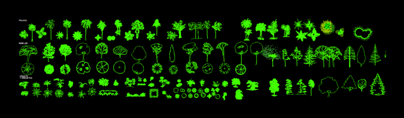 Trees Collection DWG Plan for AutoCAD