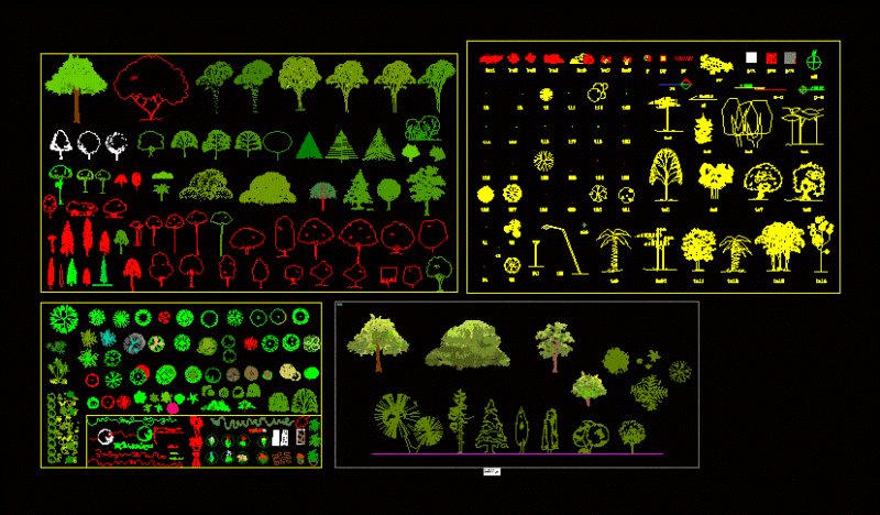 Trees DWG Block for AutoCAD