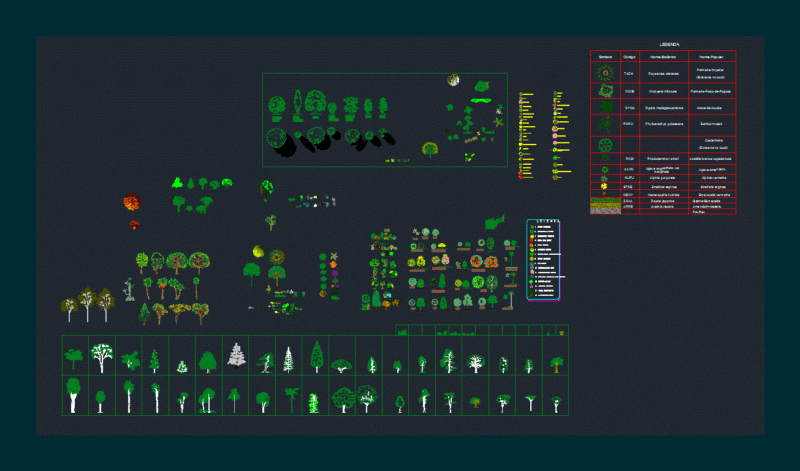 Trees DWG Plan for AutoCAD