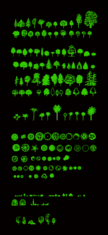 Trees DWG Plan for AutoCAD