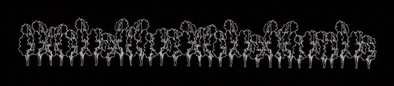 Trees In A Row DWG Block for AutoCAD