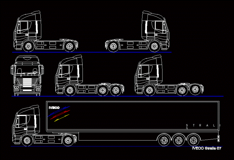 Trucks 2D DWG Block for AutoCAD