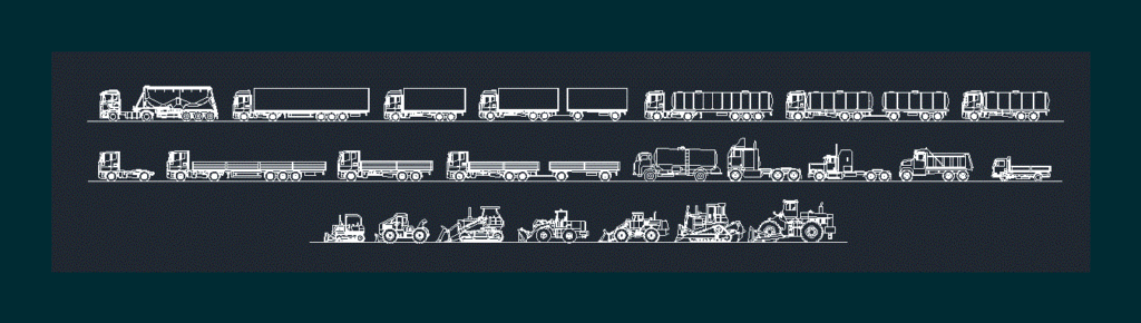 Trucks DWG Block for AutoCAD