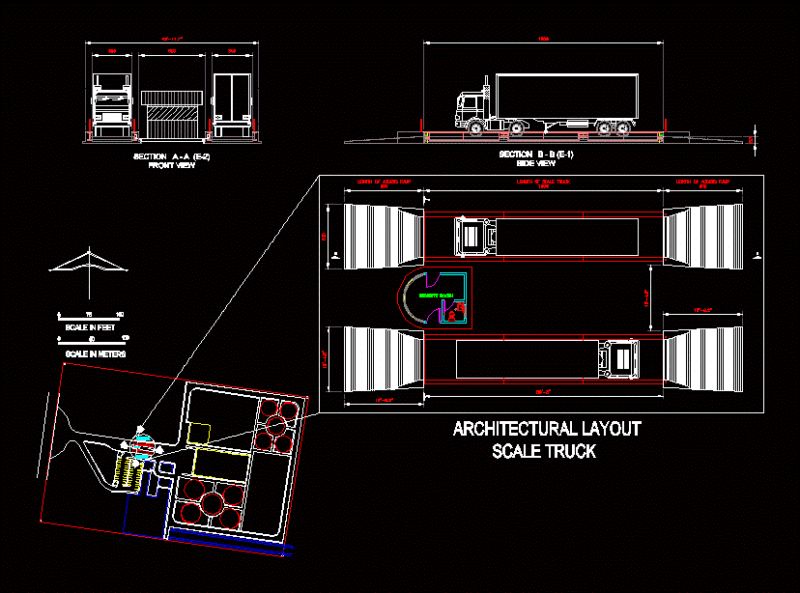 Truck Scale View DWG Detail for AutoCAD