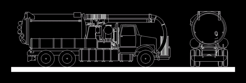 Trucks – Vactor DWG Block for AutoCAD