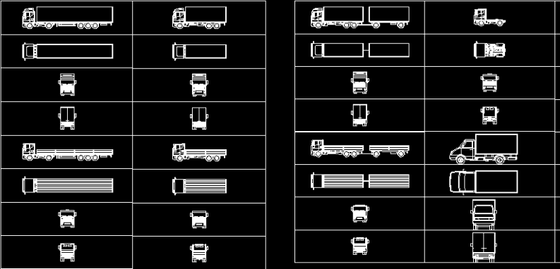 Trucks - Views DWG Block for AutoCAD • Designs CAD