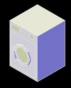 Tumble Dryer For Laundry 3D DWG Model for AutoCAD
