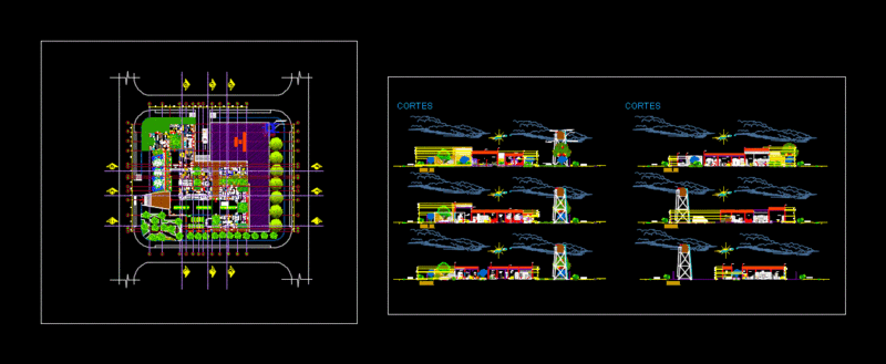 Type Ii Health Center DWG Block for AutoCAD