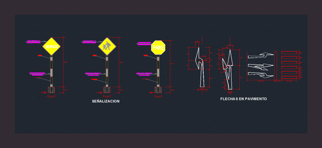 Urbana Signage DWG Block for AutoCAD