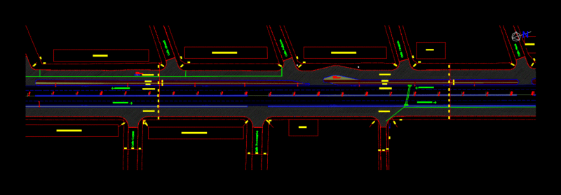 Urban Road Planimetria DWG Block for AutoCAD